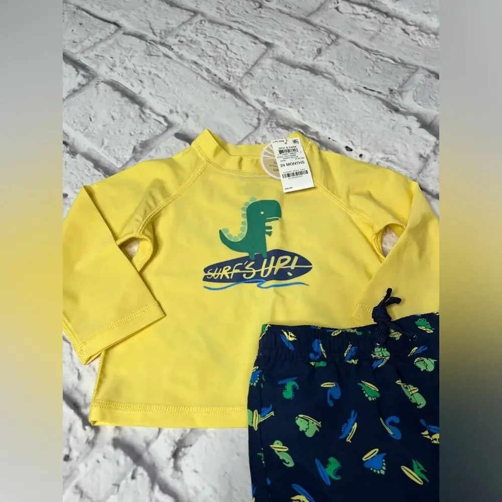First impressions infant boys rash guard swim trunks set new size 24 months